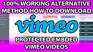 ALTERNATIVE 100% WORKING GIUDE HOW TO DOWNLOAD PROTECTED VIMEO EMBDED PRIVATE VIDEOS | OTHER METHOD