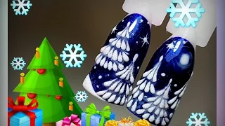 ❄Новогодний дизайн ногтей "Ёлки" ❄Гель лаки Beautix❄