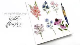 How To Paint Watercolour Wild Flowers