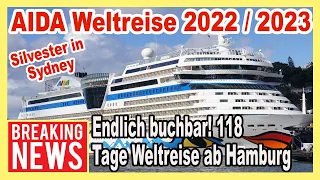 118 Tage AIDA Kreuzfahrt - Weltreise 2022 / 2023 buchbar (Häfen, Preise und alle Infos)