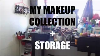 MY MAKEUP COLLECTION + STORAGE | 2018