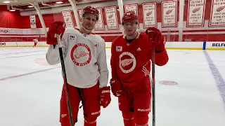 Jakub Vrana and Richard Panik Practice With Red Wings