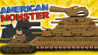 "American Monster versus BATTLER" Cartootns about tanks