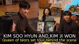 Kim Soo hyun and Kim ji won Yongduri set tour with Queen of tears cast behind the scene