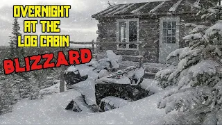 Log Cabin Overnight in a BLIZZARD