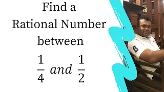 Find a rational number between 1/4 and 1/2