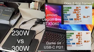 Lenovo 230W vs 300W power supply - Legion laptops | USB-C PD charging