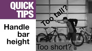 Mountain bike handlebar height | where to set your bars