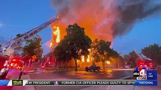 Historic church set for demolition burns down in Liberty Wells, 2 rescued from balcony