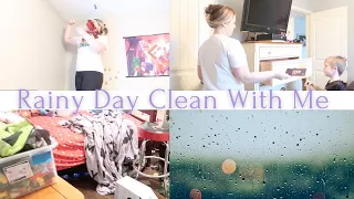 RAINY DAY CLEAN WITH ME | CLEANING MOTIVATION w. CLEANING MUSIC | HOMEMAKING