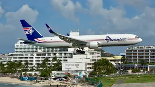 St Maarten Princess Juliana Airport *New Spot* Maho Beach SXM Planespotting in 4K from The Morgan