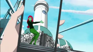 Harley Quinn: Poison Ivy rides on a giant Space Rocket.