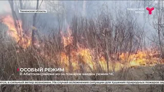 В Абатском районе из-за пожаров введён режим ЧС