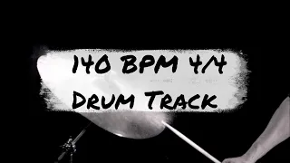 1 Hour 140 BPM - 4/4 Drum Track - Drum Loop - Metronome - Drum Beat