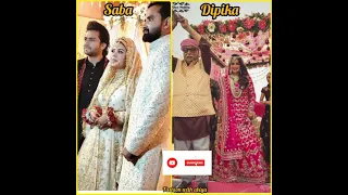 Dipika Ibrahim wedding vs Saba Ibrahim wedding complete pics 💞 #sabaibrahim #dipikakiduniya #shorts
