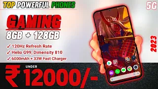 TOP 5 BEST GAMING PHONE UNDER 12000 IN 2023| 8GB + 128GB BEST GAMING PHONE UNDER 12000 FOR FF, BGMI