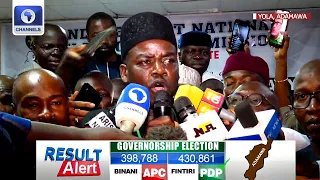 PDP Agent Reacts To INEC's Declaration Of Fintiri As Winner Of Adamawa Gov Poll