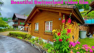 The magical Swiss village Oberried after fresh summer rain 🇨🇭 Switzerland 4K.mediation.12k.120fps