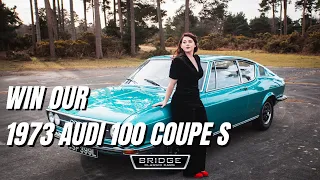 Enter to WIN our 1973 Audi 100 Coupe S