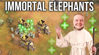 ONLY Elephants & Scholars in 2v2 in AOE4 - Adventures With Core