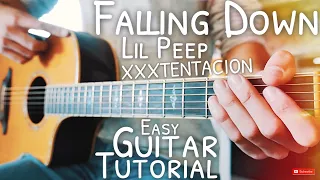 Falling Down Lil Peep XXXTENTACION Guitar Tutorial // Falling Down Guitar // Guitar Lesson #561