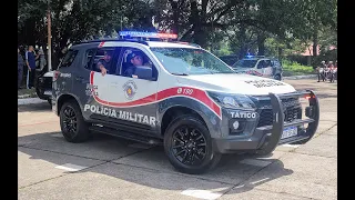 Saída Desfile das viaturas da Polícia Militar Força Tática CAEP ROCAM na Passagem de Comando CPA/M-5