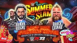 WWE 2K22: Roman Reigns vs Brock Lesnar - Summerslam 2022 - Last Man Standing Match