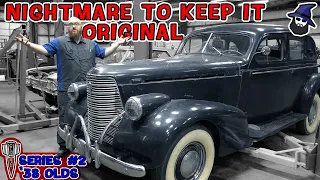 OLDS SERIES #2: Nightmare to keep '38 Olds original! CAR WIZARD struggles to restore 83 year old car