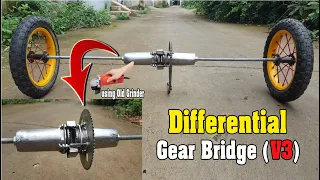 Build a Differential Gear using Old Grinder - V3 (Project electric car)