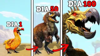 O PEQUENO DODÔ EVOLUIU PARA O GIGANTE DODÔ DRAGON! SOBREVIVI 100 DIAS!