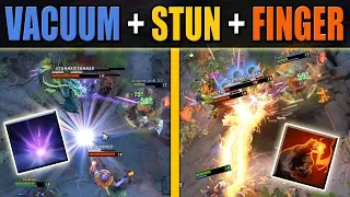 18 sec cooldown Finger with Vacuum + Lion Stun [AoE Wombo Combo] Dota 2 Ability Draft