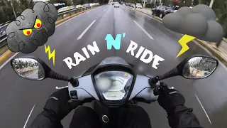 Motovlog #5 | Βροχή και μηχανή - Rain and ride | Kymco People-s 200i [4K]