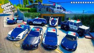 GTA 5 - Stealing TRANSFORMERS Movie Police Vehicles with Franklin! (Real Life Cars #194)