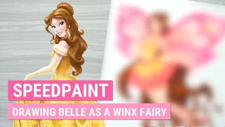 DISNEY as WINX FAIRIES: Belle from Beauty and the Beast (#1) | Marker Speedpaint | iiKiui