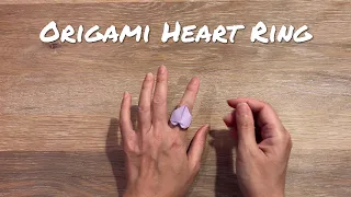 How to make an origami Heart Ring / Paper Heart Ring