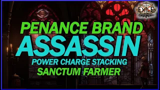 [POE 3.23] Power Charge Stacking Penance Brand Assassin Showcase! Blast Through Sanctum With Ease!