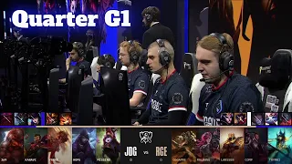 JDG vs RGE - Game 1 | Quarter Finals LoL Worlds 2022 | JD Gaming vs Rogue - G1 full game