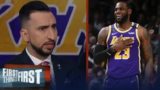 Nick Wright reacts to the LeBron, Lakers' OT win in Denver | NBA | FIRST THINGS FIRST