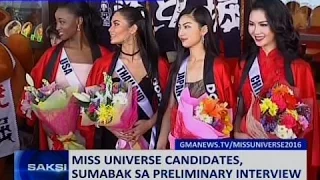 Saksi: Miss Universe candidates, sumabak sa preliminary interview