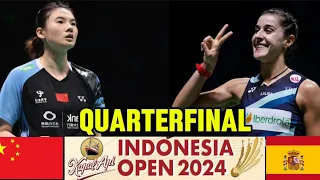 Han Yue (CHN) VS Carolina Marin (SPA) Badminton QF Indonesia Open 2024