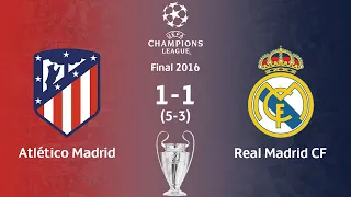 مباراة ريال مدريد واتليتكو مدريد 1-1 (5-3) فى نهائى دورى ابطال اوروبا 2016 بتعليق عصام الشوالى
