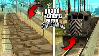 Смогут ли 100 ТАНКОВ остановить ПОЕЗД в GTA: San Andreas ?!