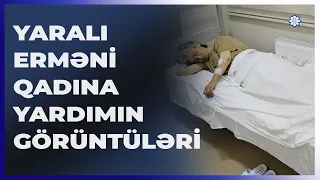 Yaralı erməni qadın hərbi hospitala təxliyə edilib