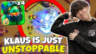 Klaus INSANE Inferno Dragon + Bat TRICK Snipes Townhall (Clash of Clans)