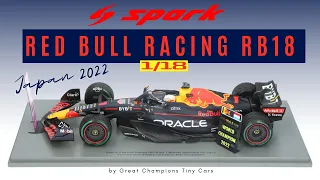 REVIEW & UNBOXING Spark 1:18 Resin Red Bull RB18 F1 modelcar, Max Verstappen winner Japanese GP 2022