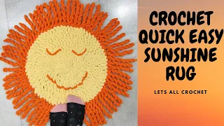 Crochet Sunshine Rug or Sun Mat in this Easy Beginner Friendly Tutorial