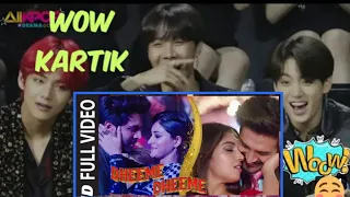 Bts reaction to Bollywood song||DHEEME DHEEME•Kartik,bhumi,anaya•#btsreaction