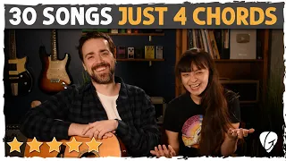 Top 30 Easy Guitar Songs - ONLY 4 Chords (G Em C D)!