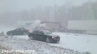 I-81 pile-up | Dozens of vehicles collide on icy Pennsylvania highway | ABC7 Chicago