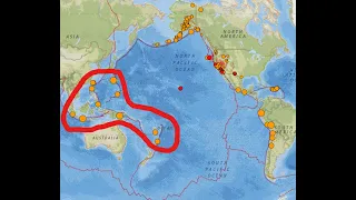 Deep Quake activity tonga Trench and New Zealand area. Still Watching Southern California. Mon night